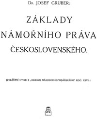 Základy námořního práva československého